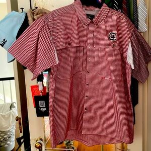 South Carolina Gamecocks Plaid Wingshooter's Shirt Short Sleeve XL NWOT